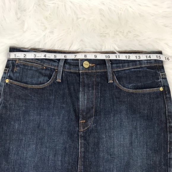 FRAME DENIM Raw Hem Catamaran Jean Skirt sz 27 - Picture 15 of 15